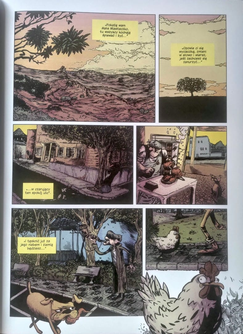 strona komiksu „Małe miasteczko”