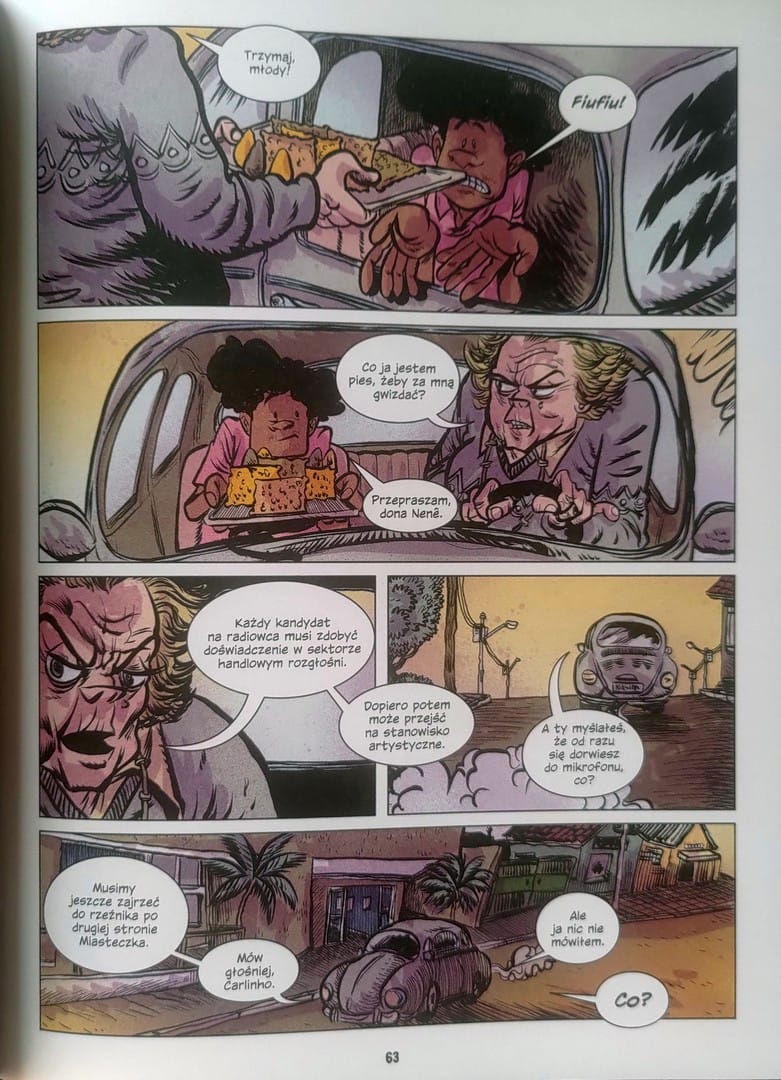 strona komiksu „Małe miasteczko”