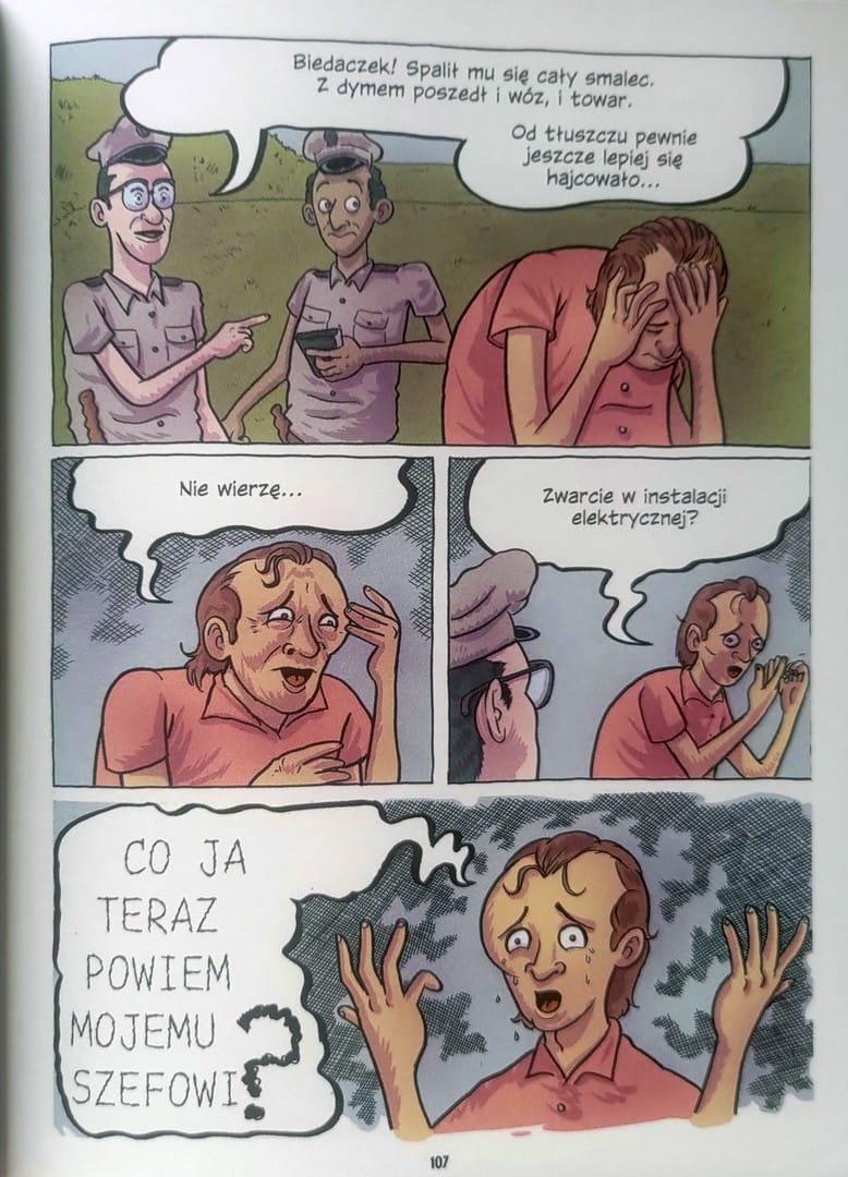 strona komiksu „Małe miasteczko”