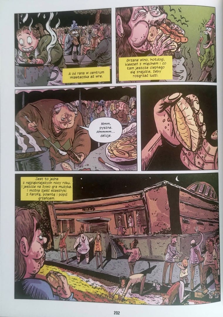 strona komiksu „Małe miasteczko”
