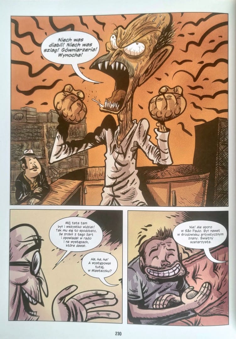 strona komiksu „Małe miasteczko”