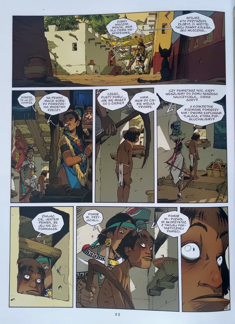 strona komiksu „Wąż i włócznia - 2 - Pusty dom”
