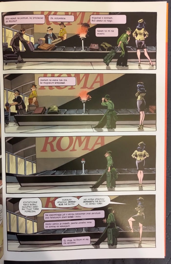 strona komiksu „Catwoman. Rzymskie Wakacje”