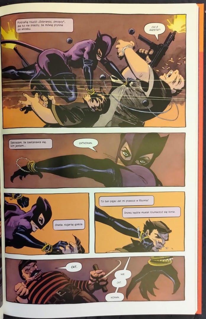 strona komiksu „Catwoman. Rzymskie Wakacje”