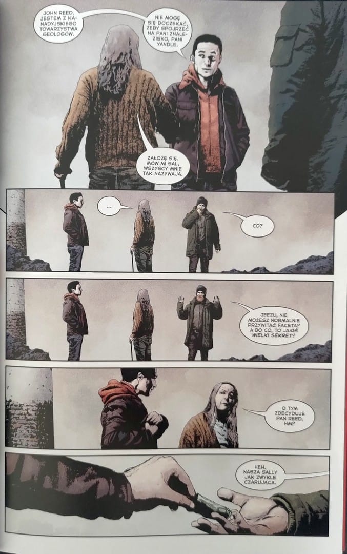 strona komiksu „Mity Kościanego Sadu. Przejście.”