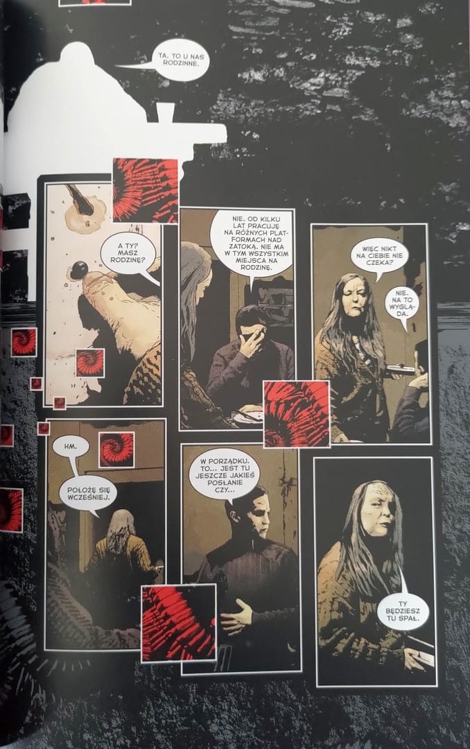 strona komiksu „Mity Kościanego Sadu. Przejście.”
