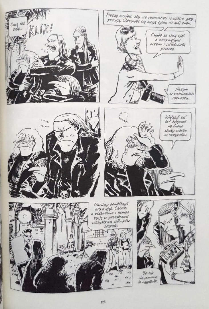 strona komiksu „Będziesz smażyć się w piekle”