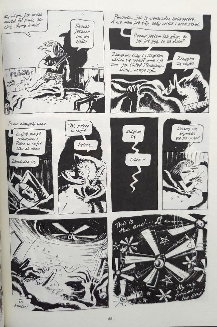 strona komiksu „Będziesz smażyć się w piekle”