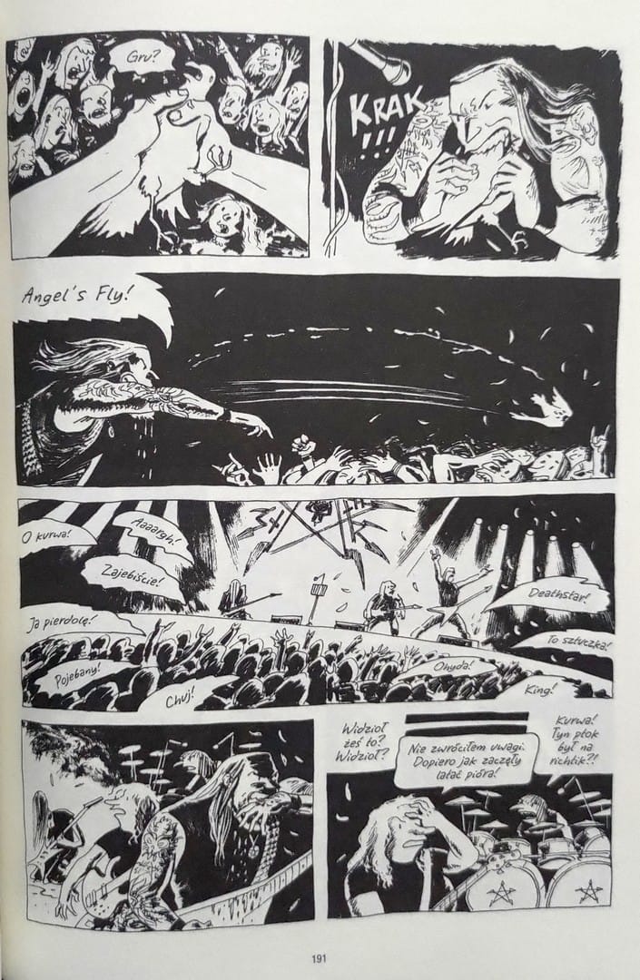strona komiksu „Będziesz smażyć się w piekle”
