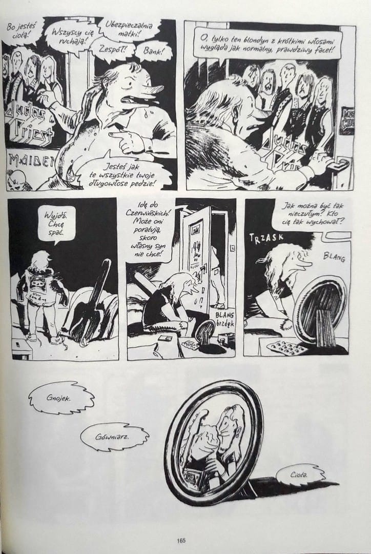 strona komiksu „Będziesz smażyć się w piekle”