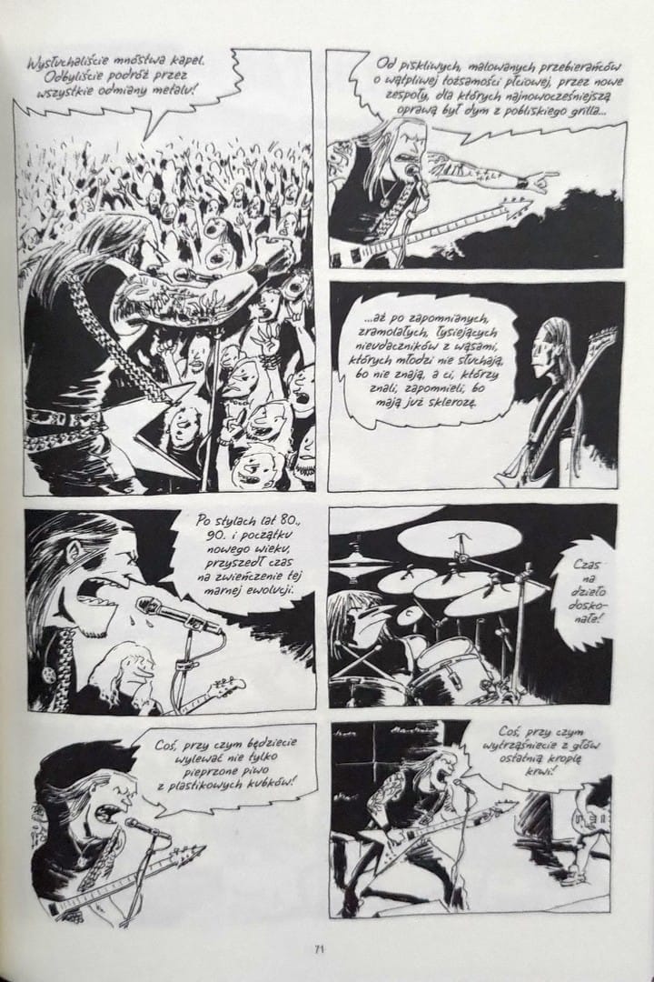 strona komiksu „Będziesz smażyć się w piekle”