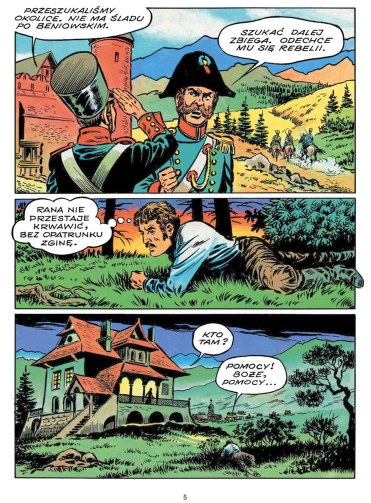 strona komiksu „Zesłańcy”