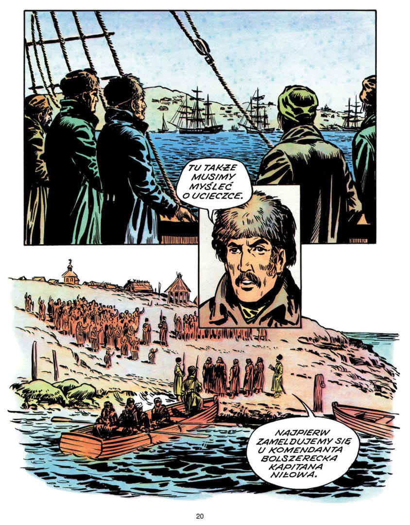strona komiksu „Zesłańcy”