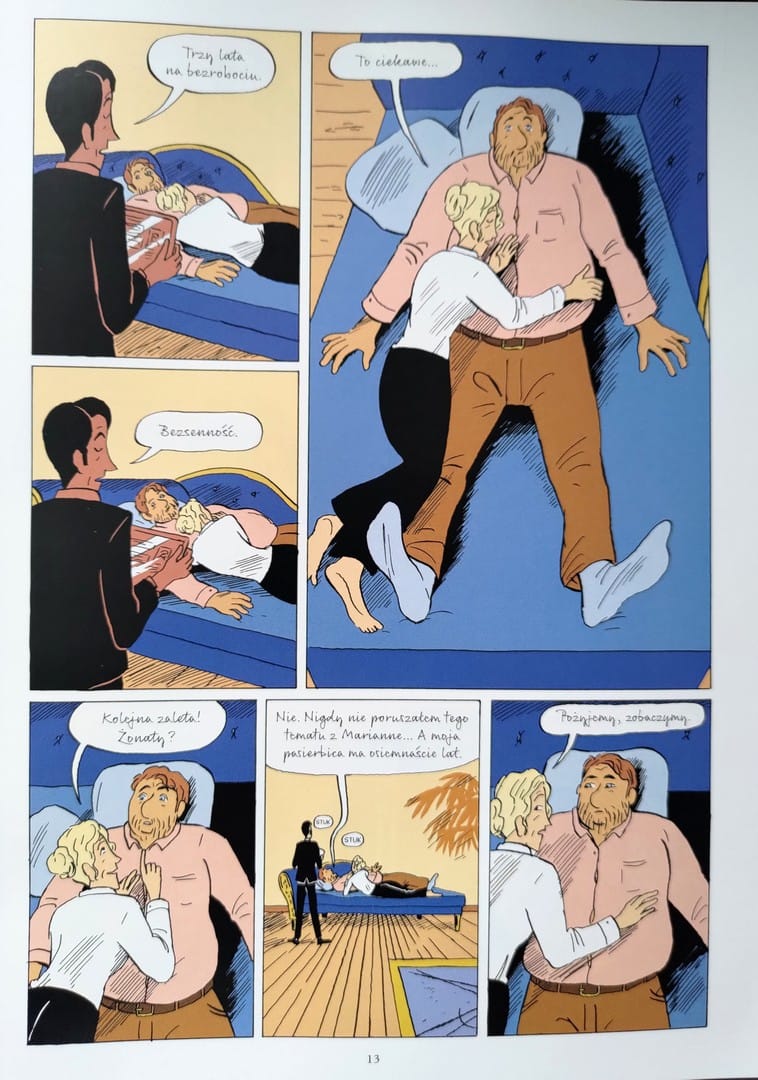strona komiksu "Pillow Man. Mężczyzna naszych marzeń"