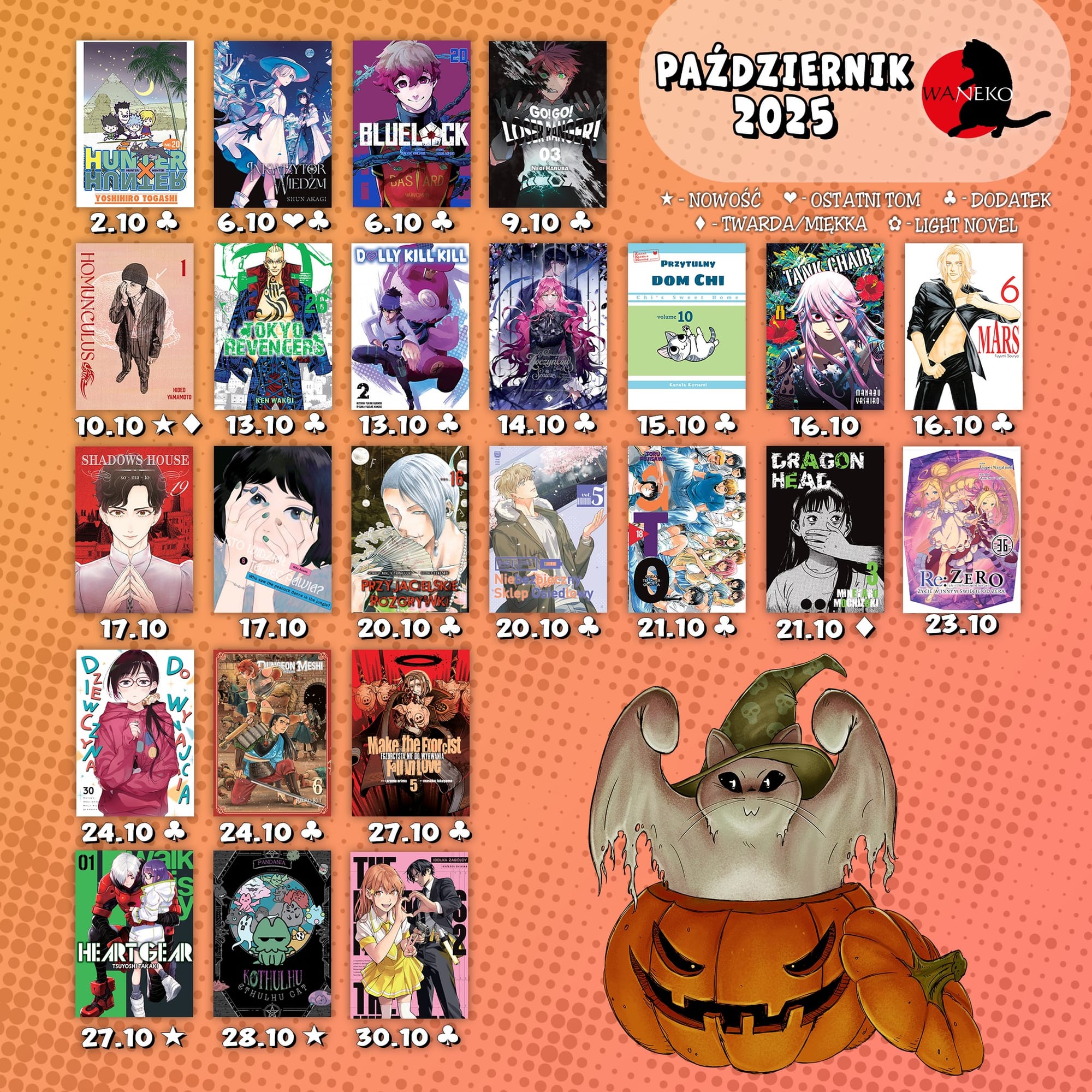 Waneko w październiku: 24 tomiki,