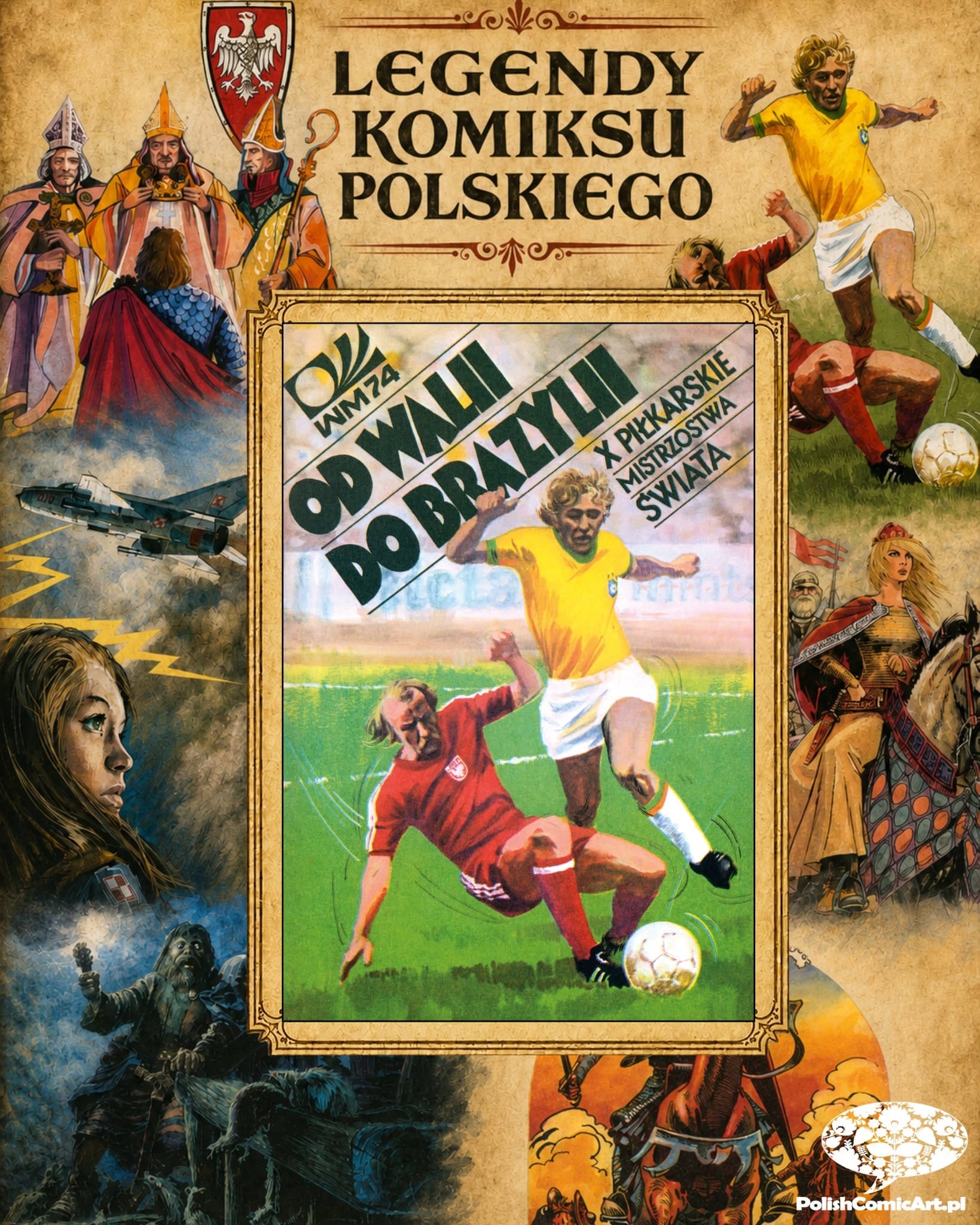 Fragment zapowiedzi serii „Legendy Komiksu Polskiego” wydawnictwa PolishComicArt.pl
