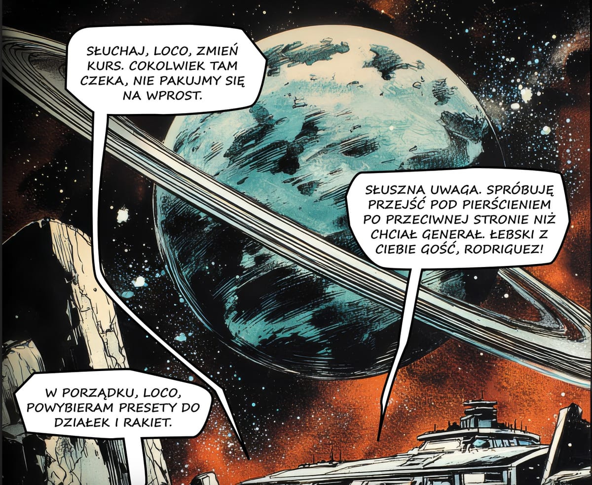 Magazyn Nasza Fantastyka opublikował komiks Patrol Michała Kubackiego. Autor wykorzystał AI