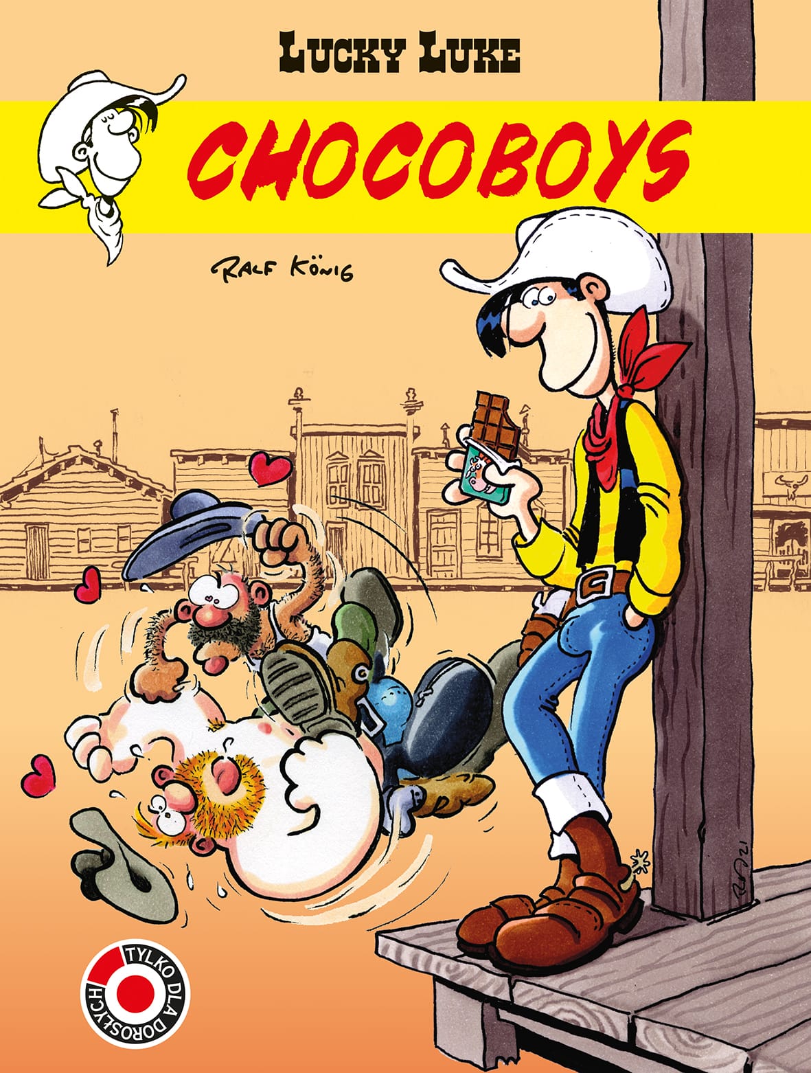 Lucky Luke tylko dla dorosłych. Egmont pokazał przykładowe plansze komiksu "Chocoboys"
