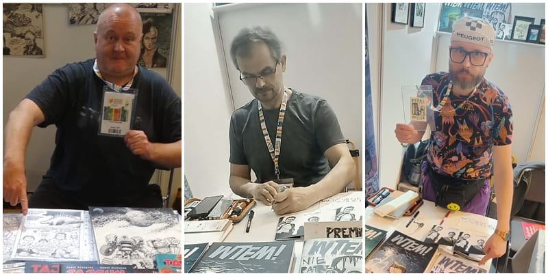 Paweł Gierczak, Jarosław Zieliński, Łukasz Pyrka na Komiksowej Warszawie 2026