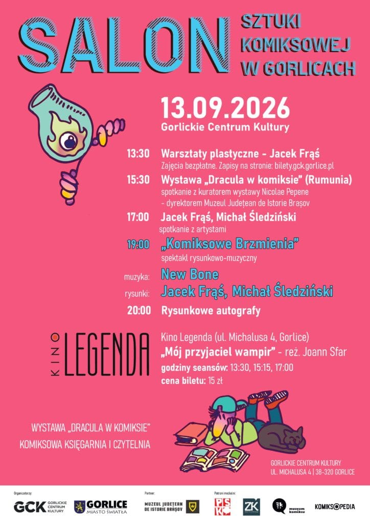 Śledziński i Frąś będą rysować do jazzu. Znamy program Salonu Sztuki Komiksowej w Gorlicach