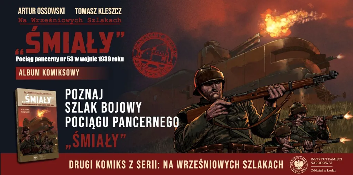 IPN wydał nowy komiks o pociągu pancernym „Śmiały”. Można go pobrać za darmo