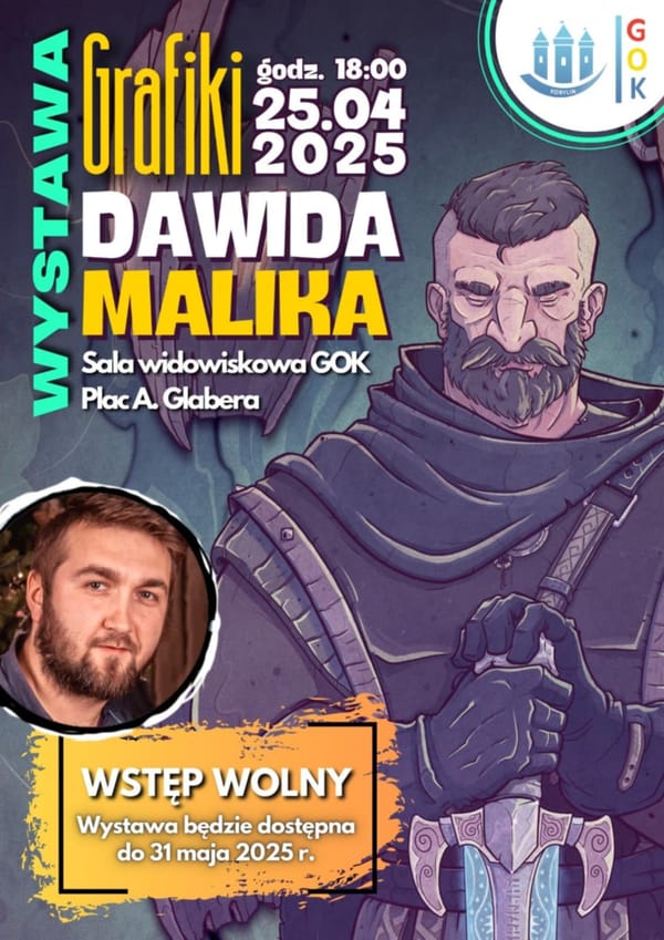 Wystawa prac utalentowanego rysownika młodego pokolenia - Dawida Malika