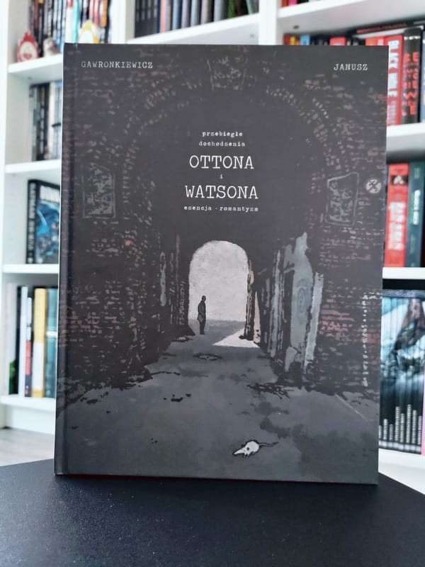 okładka komiksu "Przebiegłe dochodzenia Ottona i Watsona: Esencja/Romantyzm"