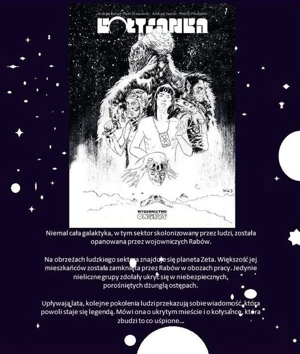Okładka komiksu „Kołysanka” z logo wydawnictwa Ongrys