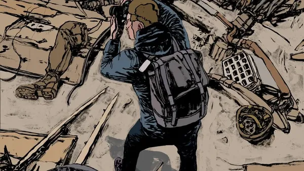 Okładka komiksu „Szczęściarz” autorstwa Wojciecha Stefańca i Wojciecha Chamiera-Gliszczyńskiego