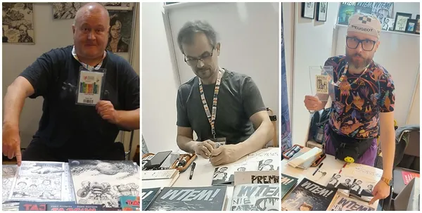 Paweł Gierczak, Jarosław Zieliński, Łukasz Pyrka na Komiksowej Warszawie 2026