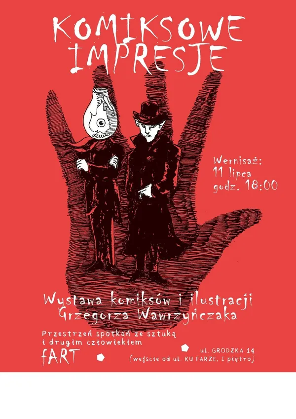 Wernisaż „Komiksowych impresji” Grzegorza Wawrzyńczaka przesunięty na 18 lipca