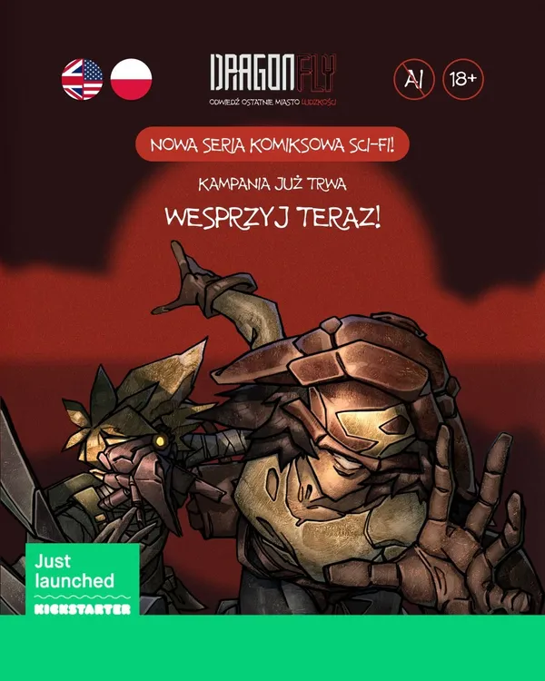 „Dragonfly” ruszył na Kickstarterze. Polski komiks postapo w świecie Wszechwysypiska