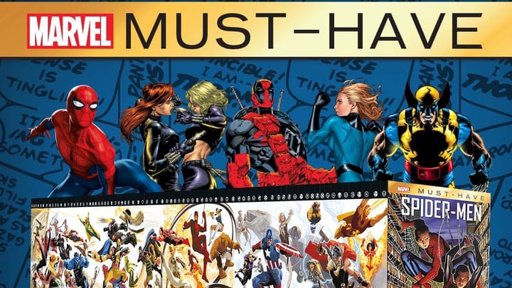 Lista pierwszych siedmiu tomów kolekcji Marvel Must Have